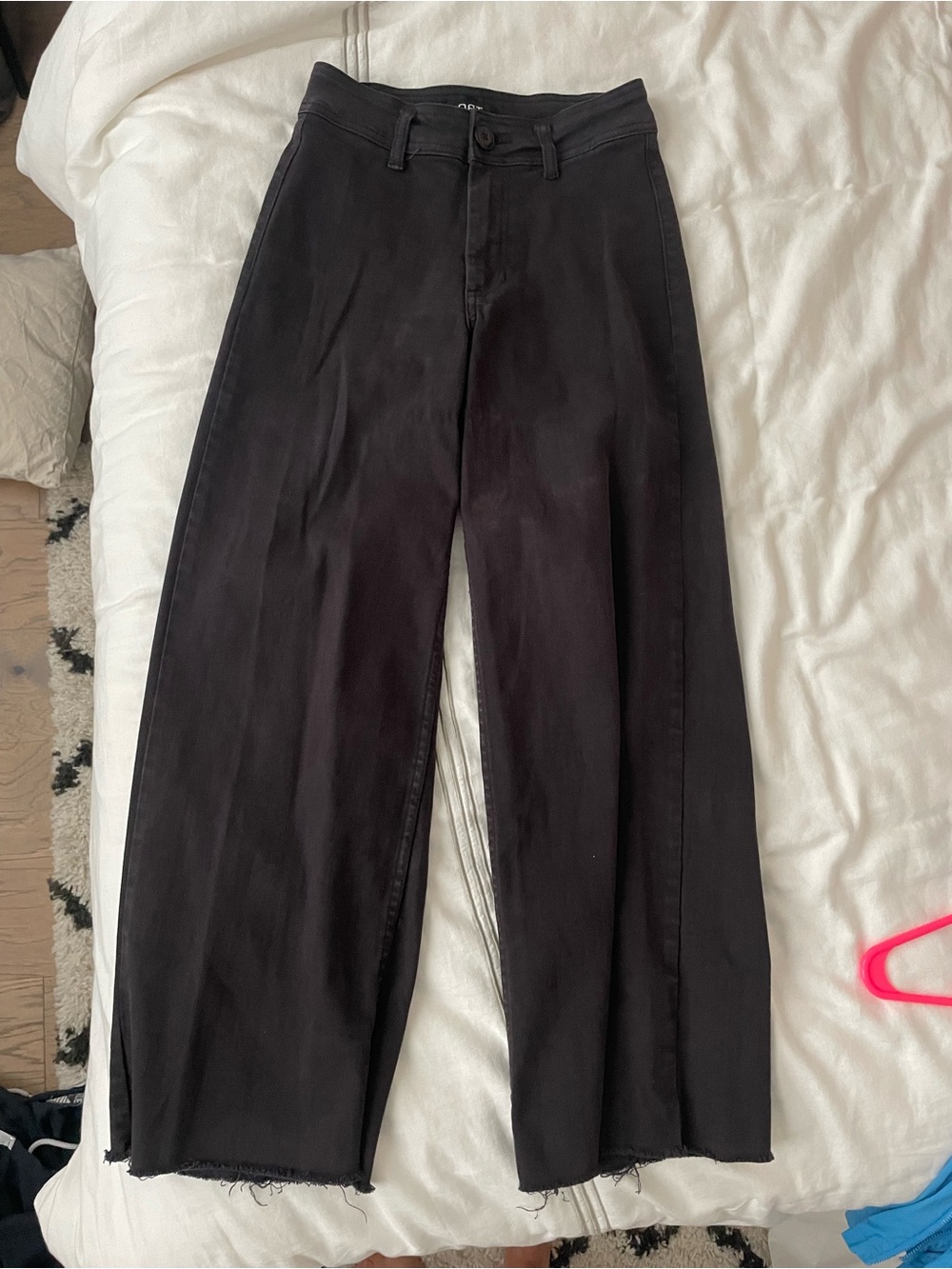 Oat New York Black Wide-Leg Chinos